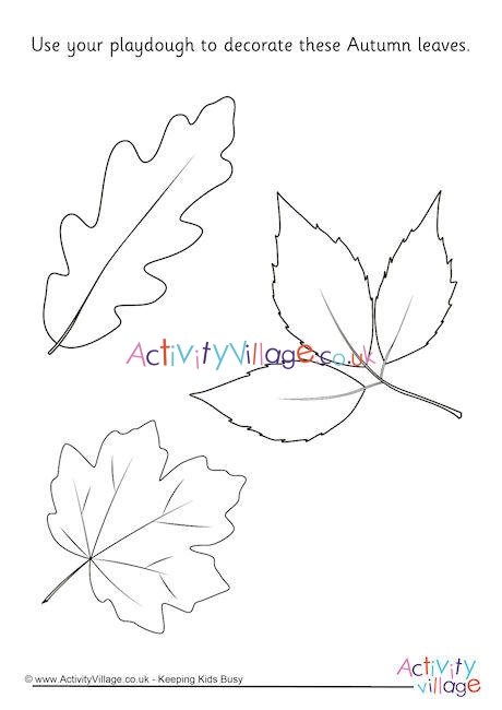 Autumn Leaves Playdough Mat