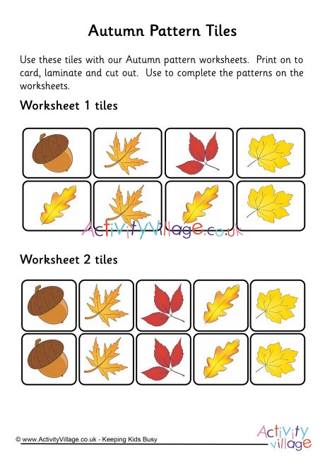 Autumn pattern tiles