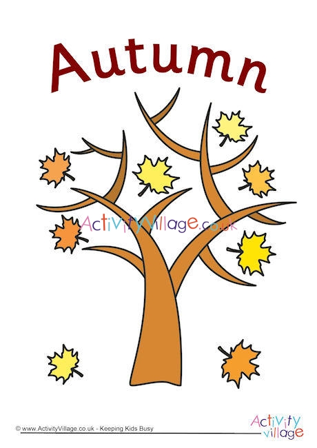 Autumn tree poster
