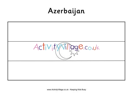 Azerbaijan colouring flag