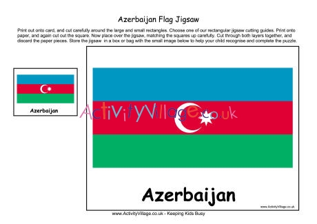 Azerbaijan flag jigsaw