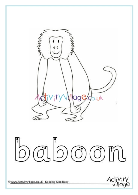 Baboon Finger Tracing