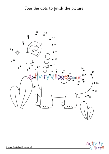 Baby dinosaur dot to dot 7