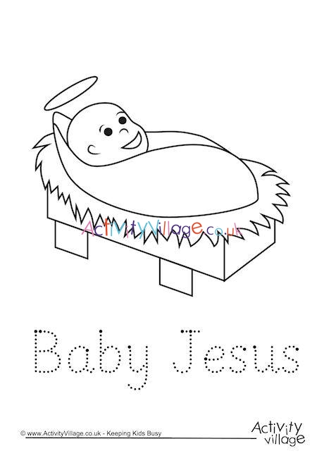 Baby Jesus Word Tracing
