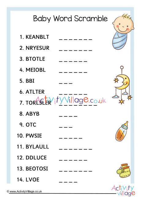 Baby Word Scramble
