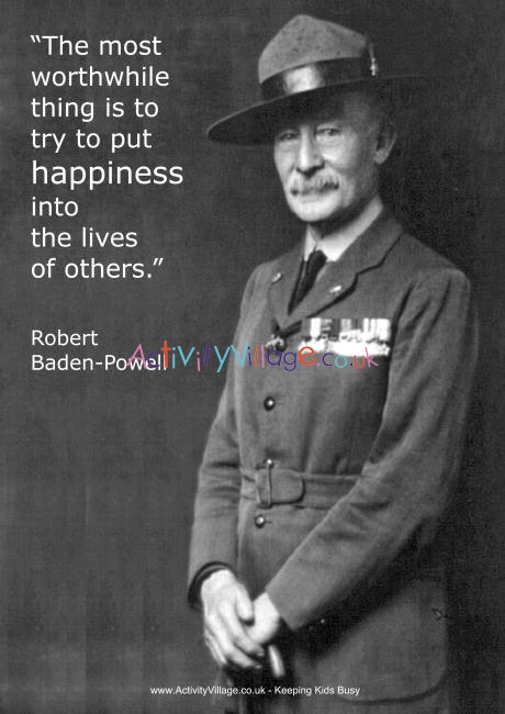 Robert Baden-Powell quote poster