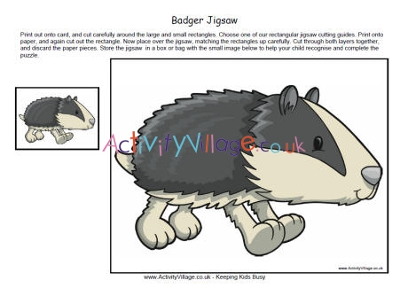 Badger jigsaw