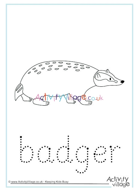 Badger Word Tracing