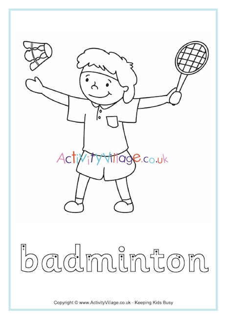Badminton finger tracing