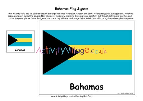Bahamas flag jigsaw