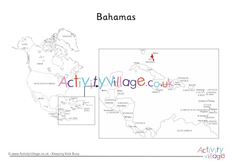 Bahamas On Map Of North America