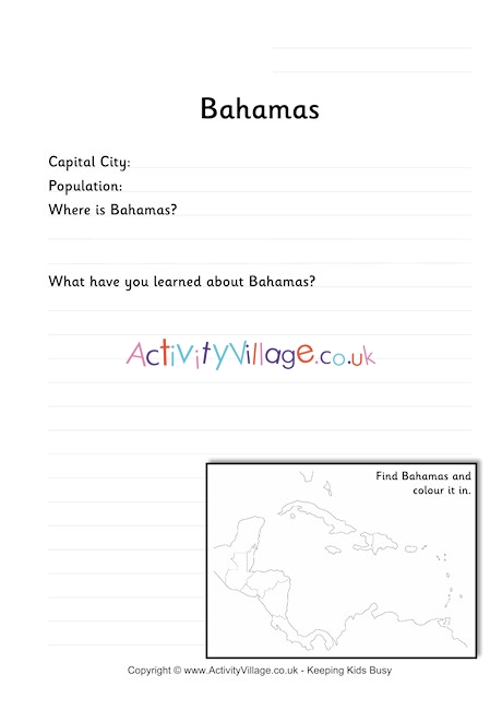 Bahamas Worksheet