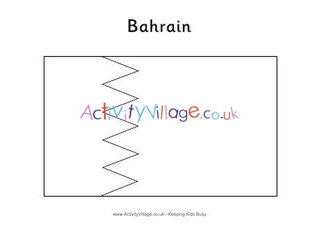 Bahrain Flag Colouring Page