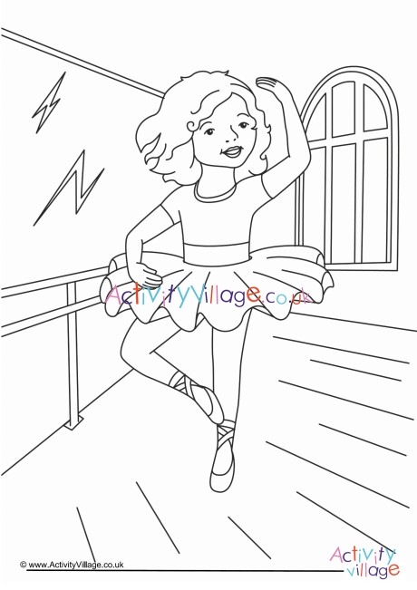 Ballet colouring page 2