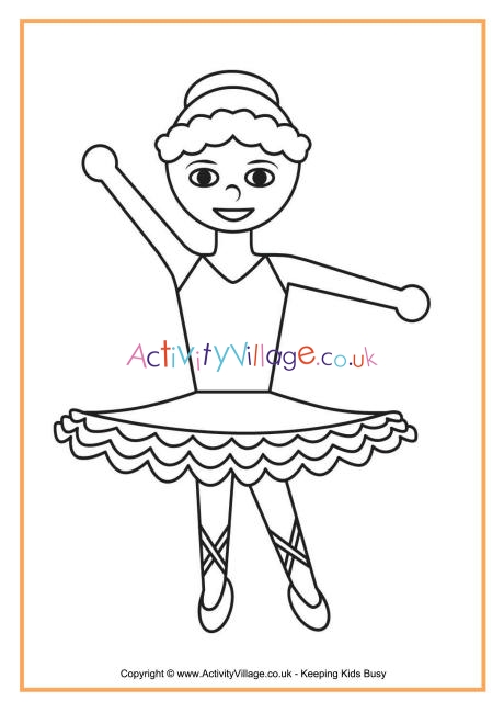 Ballet colouring page 