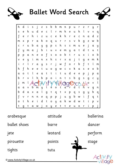 Ballet Word Search