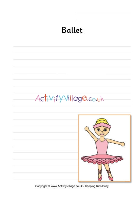 Ballet writing page