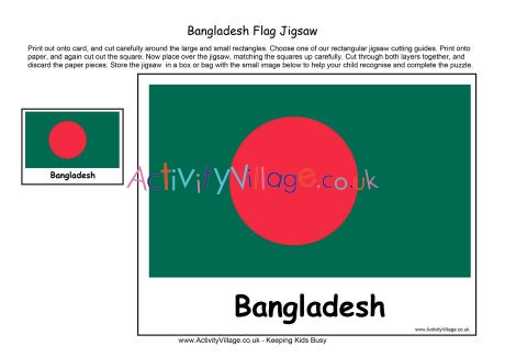 Bangladesh flag jigsaw
