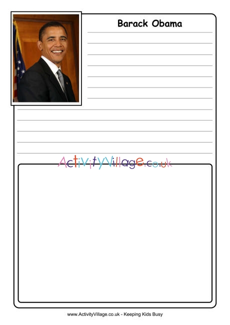 Barack Obama notebooking page