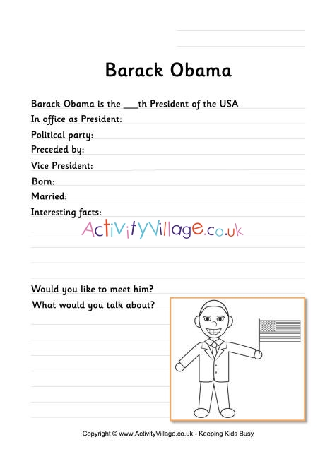 Barack Obama worksheet 
