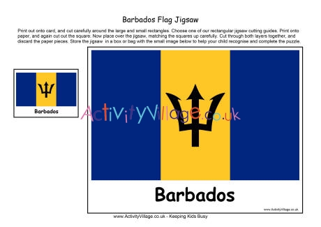 Barbados flag jigsaw