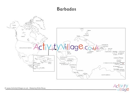 Barbados On Map Of North America