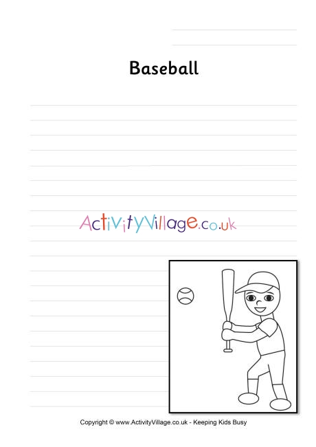 Baseball writing page