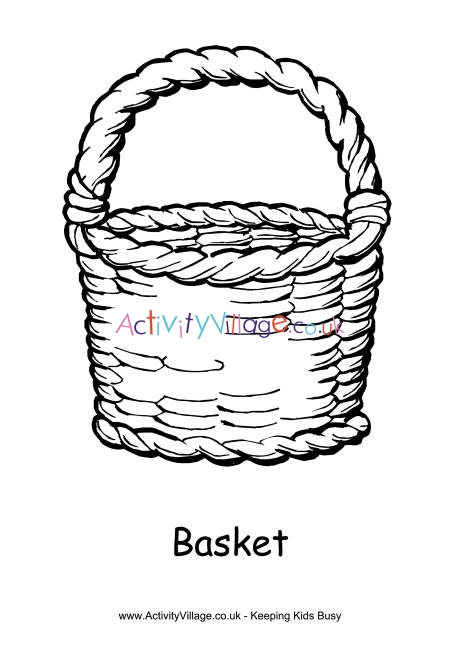 Download Basket Colouring Page 2