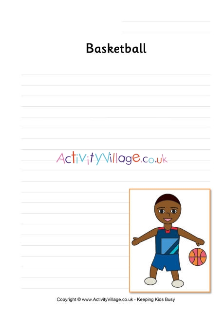 Basketball writing page