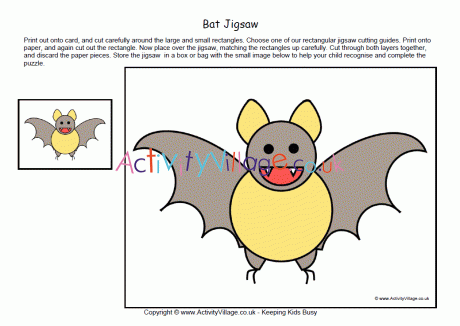 Bat Jigsaw Printable