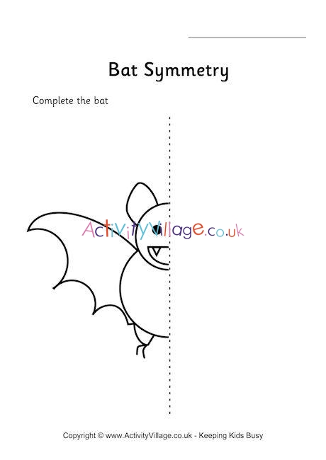 Bat Symmetry worksheet