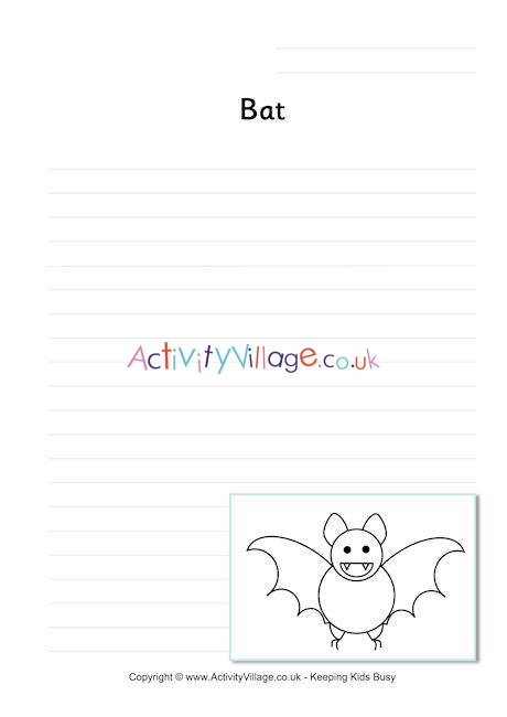 Bat writing page