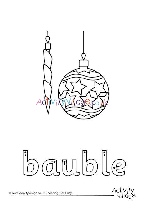 Bauble Finger Tracing