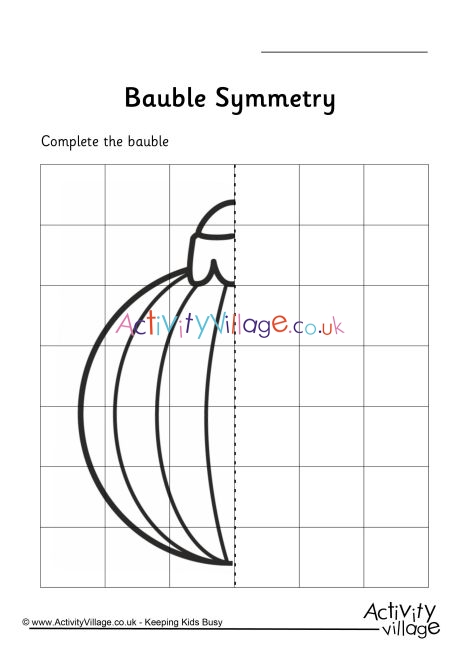 Bauble symmetry worksheet
