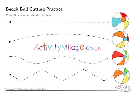 Beach Ball Cutting Practice