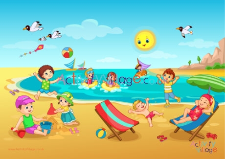 Beach scene poster 2