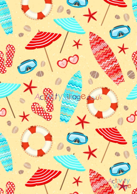 Beach Scrapbook Paper