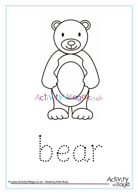 Bear Word Tracing