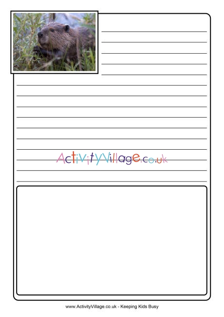 Beaver notebooking page