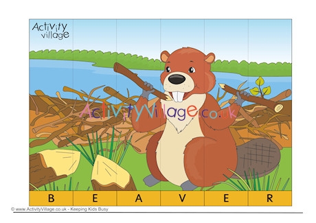 Beaver Spelling Jigsaw