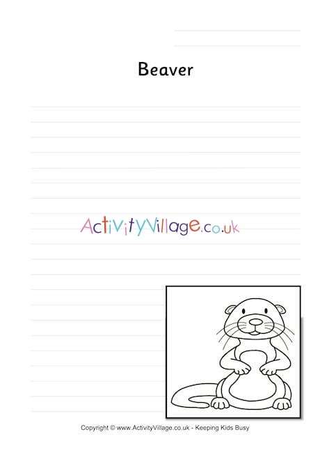 Beaver writing page