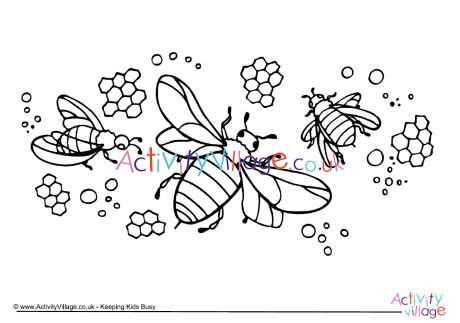 Bee Colouring Page 2