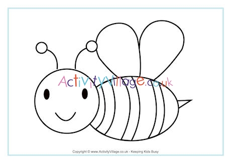Bee Colouring Page
