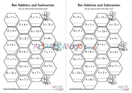 Bee hive adding and subtracting within 50