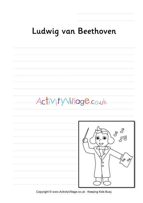 Beethoven writing page