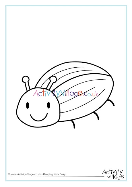 Beetle Colouring Page