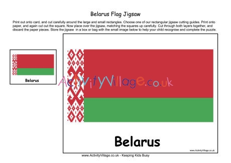 Belarus flag jigsaw