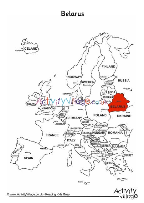 Belarus On Map Of Europe