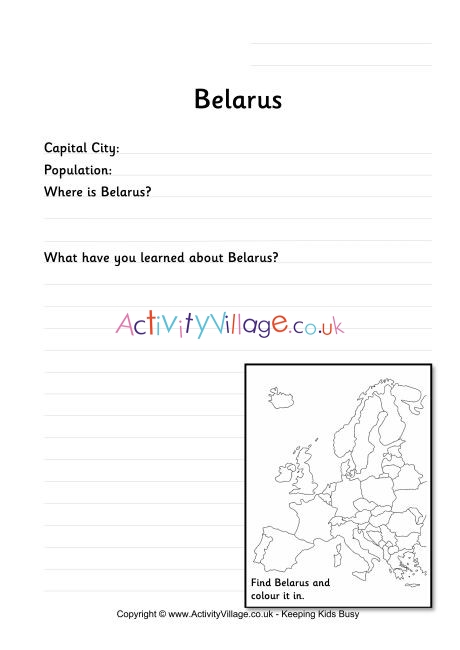 Belarus Worksheet