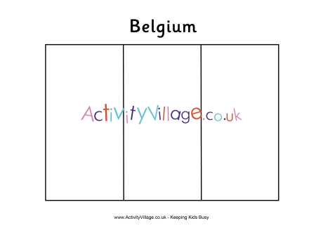 Belgium flag colouring page